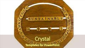  Presentation with alphabet - Audience pleasing presentation theme consisting of wood alphabet toy with multiple backdrop and a tawny brown colored foreground