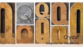  Presentation with vintage letter - Colorful theme enhanced with wood and metal type blocks backdrop and a gold colored foreground