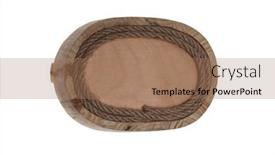  Presentation with rope - PPT theme enhanced with wood-and-rope-empty-frame background and a coral colored foreground