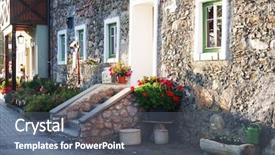  Presentation with iranian traditional architecture - Colorful slides enhanced with wood architecture plants - traditional architectural detail in south backdrop and a  colored foreground