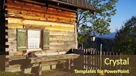  Presentation with iranian traditional architecture - Presentation design having wood architecture plants - traditional architectural detail in south background and a  colored foreground