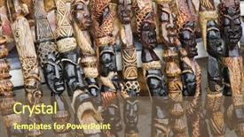  Presentation with native american smudge sticks - Colorful slide set enhanced with wood art - african walking sticks backdrop and a  colored foreground