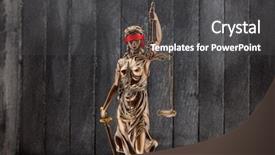  Presentation with lady justice - Theme enhanced with wood background as a justice background and a dark gray colored foreground