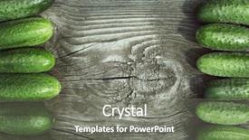  Presentation with cucumbers - Amazing theme having wood background with fresh cucumbers backdrop and a gray colored foreground