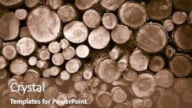  Presentation with wood log - Audience pleasing theme consisting of wood background backdrop and a tawny brown colored foreground