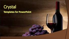 Presentation with wine barrel - Cool new slides with wood barrel - wine concept backdrop and a wine colored foreground