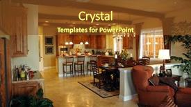  Presentation with development - Colorful presentation theme enhanced with wood beam - modern kitchen in new development backdrop and a  colored foreground