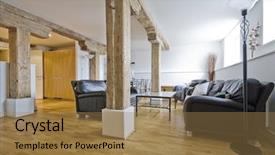  Presentation with apartment - Cool new presentation theme with wood beam - warehouse conversion of a flat backdrop and a coral colored foreground