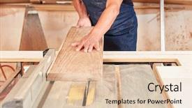  Presentation with wood joinery - Presentation consisting of wood board at the circular background and a lemonade colored foreground