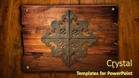  Presentation with wood board - PPT layouts consisting of  background and a  colored foreground