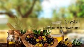  Presentation with old wood planks - Amazing presentation having wood bowls and pressed oil backdrop and a gold colored foreground