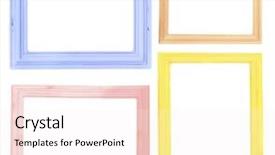  Presentation with wood carving - Slides enhanced with wood carving - collage of frames isolated background and a sky blue colored foreground