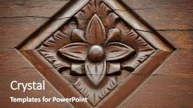 Presentation with floral - Presentation with wood carving - floral woodcarving background background and a tawny brown colored foreground