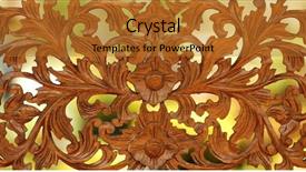  Presentation with traditional wood - Colorful theme enhanced with wood carving - traditional woodcraft backdrop and a gold colored foreground
