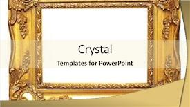  Presentation with wood carving - Audience pleasing PPT theme consisting of wood carving - vintage golden frame isolated backdrop and a blonde colored foreground