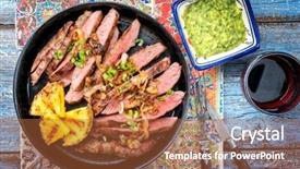  Presentation with wagyu - Beautiful presentation theme featuring wood charcoal - barbecue dry aged wagyu flank backdrop and a red colored foreground