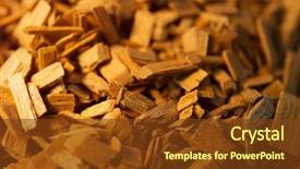  Presentation with wood chips - Cool new presentation design with wood chips for smoking backdrop and a tawny brown colored foreground