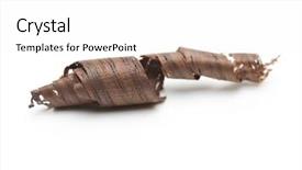  Presentation with shaving - Beautiful slide set featuring wood curl or wood shaving backdrop and a white colored foreground