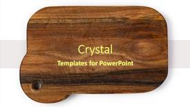  Presentation with wood board - PPT theme enhanced with wood-cutting-board-isolated background and a tawny brown colored foreground