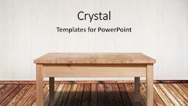  Presentation with interior - Beautiful theme featuring wood desk - interior with table backdrop and a white colored foreground