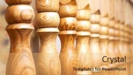  Presentation with roman columns money - Beautiful presentation theme featuring wood detailing - row of columns with shallow backdrop and a yellow colored foreground