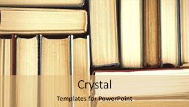  Presentation with small group top view - Presentation design with wood effect - group of books close up background and a  colored foreground