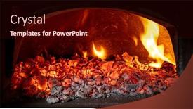  Presentation with wood - Slide deck having wood-embers-inside-a-wood background and a wine colored foreground