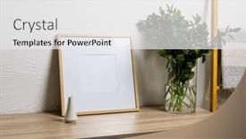  Presentation with interior design - PPT layouts consisting of wood-empty-frame-with-copy background and a white colored foreground