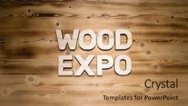  Presentation with rustic wood wooden frame - Slide set enhanced with wood expo words made background and a coral colored foreground