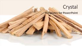  Presentation with stack - Amazing PPT theme having wood fire - stack of firewood isolated backdrop and a lemonade colored foreground