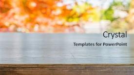  Presentation with autumn wood - Cool new theme with wood-floor-with-autumn-leaves backdrop and a light gray colored foreground