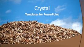  Presentation with biomass - PPT theme enhanced with wood for combustion in biomass background and a teal colored foreground