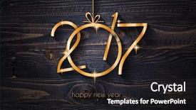  Presentation with aged wood - Beautiful slides featuring wood green pine colorful christmas backdrop and a dark gray colored foreground