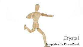  Presentation with wood - Slide deck with wood guy running background and a white colored foreground