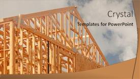  Presentation with construction site construction - Audience pleasing slides consisting of wood-home-framing-abstract backdrop and a mint green colored foreground