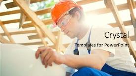  Presentation with home inspection - Presentation with home inspection - builder looking at the construction background and a lemonade colored foreground