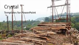  Presentation with wood industry - PPT theme enhanced with  background and a  colored foreground