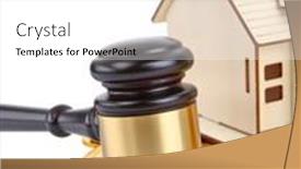  Presentation with estate planning - Presentation theme with wood-judge-hammer-with-mini background and a white colored foreground