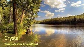  Presentation with wood - Cool new theme with wood lake in summer day backdrop and a  colored foreground