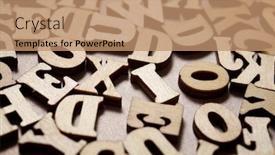  Presentation with letters - Beautiful theme featuring wood-letters-on-a-table backdrop and a coral colored foreground