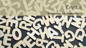  Presentation with letters - Audience pleasing presentation consisting of wood-letters-on-a-table backdrop and a soft green colored foreground