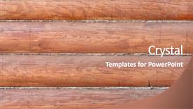  Presentation with wood log - Theme enhanced with wood log background textured pattern background and a coral colored foreground