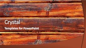  Presentation with wood log - Beautiful presentation featuring wood log background textured pattern backdrop and a tawny brown colored foreground