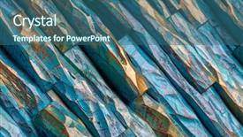  Presentation with blue gold - Presentation theme enhanced with wood painting blue and gold background and a ocean colored foreground