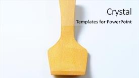  Presentation with wood - Colorful slides enhanced with wood-pastry-spatula-or-turner backdrop and a  colored foreground