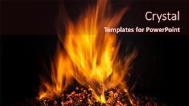  Presentation with pellet - Presentation with wood-pellet-burning background and a wine colored foreground