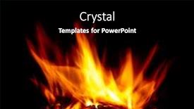  Presentation with flames - Cool new slide deck with wood-pellets-burning-with-flames backdrop and a black colored foreground