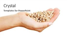  Presentation with wood - Slide set enhanced with wood pellets with fuel value background and a white colored foreground