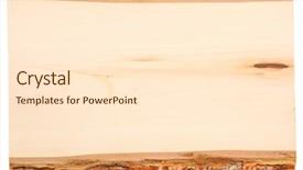  Presentation with wood log - Slides with wood plank isolated on white background and a cream colored foreground