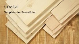  Presentation with wood planks - Audience pleasing PPT layouts consisting of wood planks on wooden table backdrop and a lemonade colored foreground